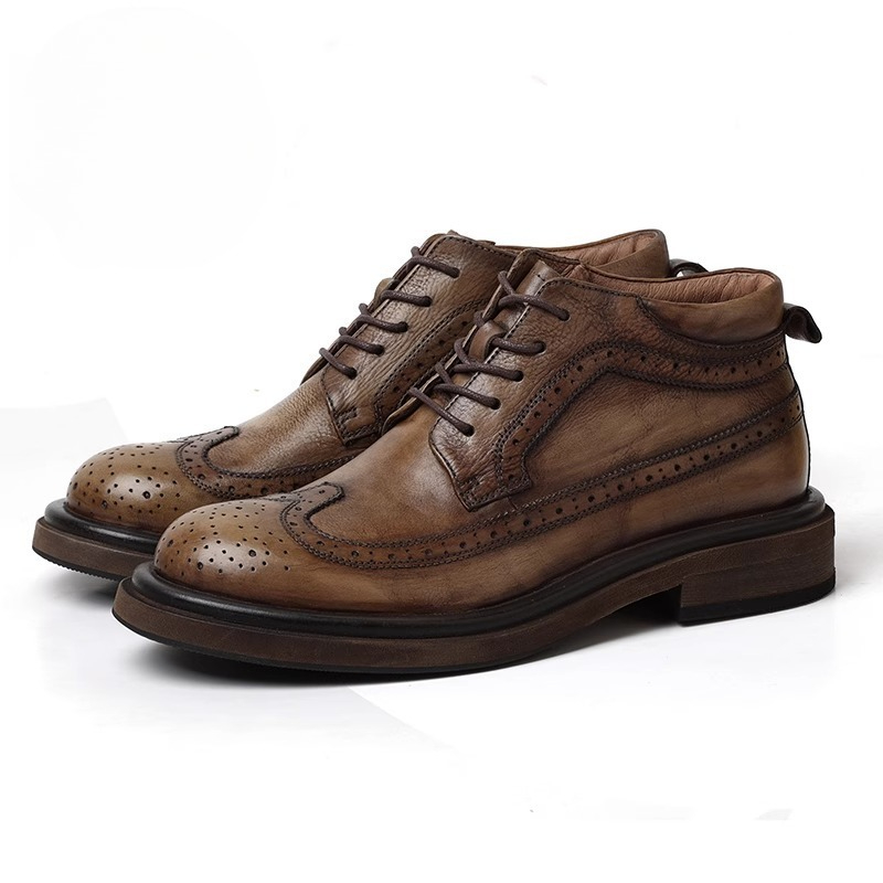 Men'S Shoes Hey Dude - Brogue britannique sculpté haut affaires chaussures