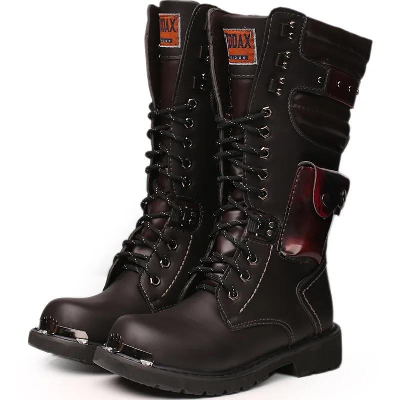Men'S Shoes Hey Dude - Hommes genou haute bottes en cuir