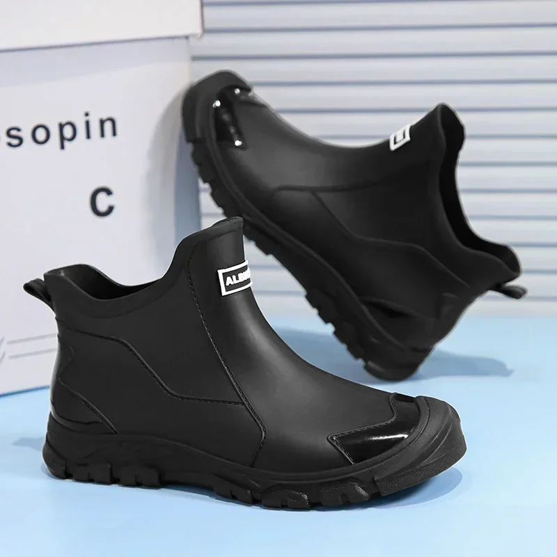 Men'S Shoes Water Resistant - Bottes de pluie courtes et tendance