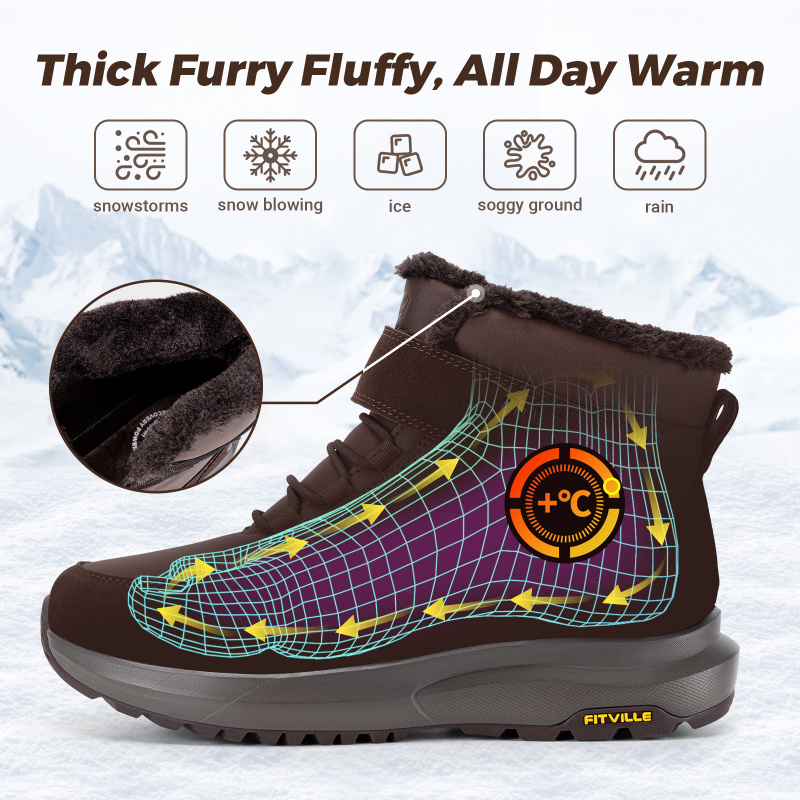 Bottes d'hiver pour hommes Fit - Men'S Shoes Water Resistant avis et prix