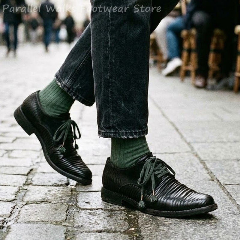 Chaussures Derby plissées en c - Men'S Shoes Smart avis et prix