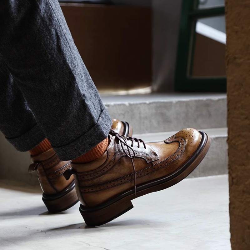 Brogue britannique sculpté hau - Men'S Shoes Hey Dude avis et prix